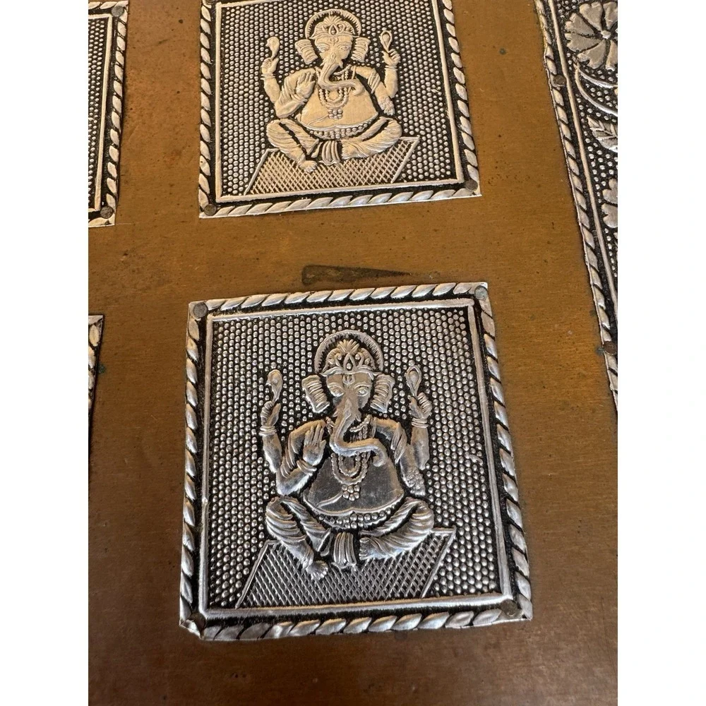 VTG Diwali Tin Metal/Copper Decorative Trinket Box, Dry Fruit‎ Box, Jewelry box